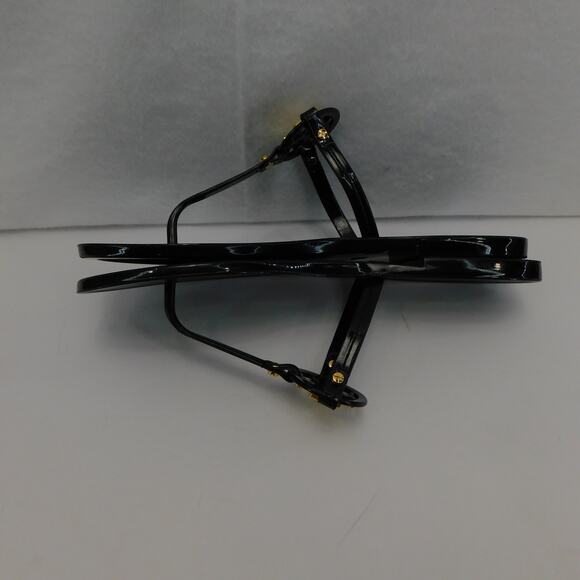 Tory Burch Mini Miller Jelly Thong Sandals Black with Gold Logo Size 9 - Picture 4 of 8